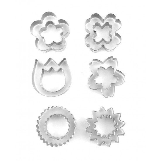 Set 12 forme decupatoare, pentru biscuiti, 5.5 cm, 381COF