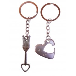 Set 2 brelocuri pentru Chei, Geanta sau Ghiozdan, Inima cu sageata, 14BRL Set 2 brelocuri pentru Chei, Geanta sau Ghiozdan, Inima cu sageata, 14BRL