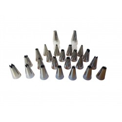 Set 27 de piese pentru ornat din inox cu adaptor si pos inclus, 53 cm, 391COF