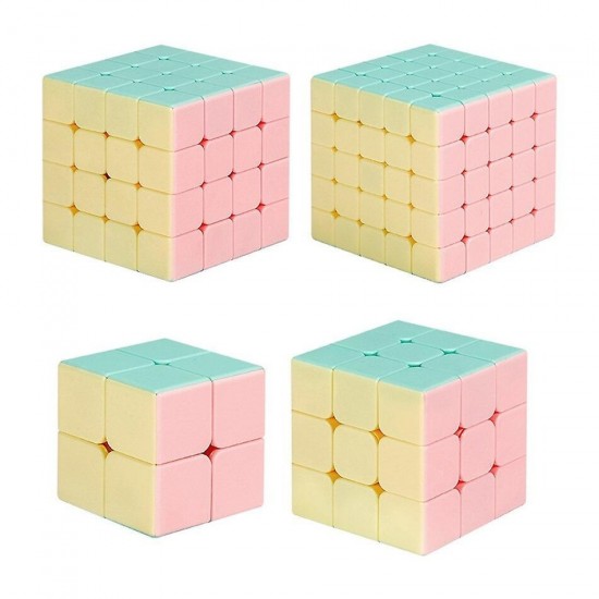 Set Cub Magic MoYu Meilong, 2x2, 3x3, 4x4, 5x5, Macaron Stickerless, 474CUB-1 Set Cub Magic MoYu Meilong, 2x2, 3x3, 4x4, 5x5, Macaron Stickerless, 474CUB-1