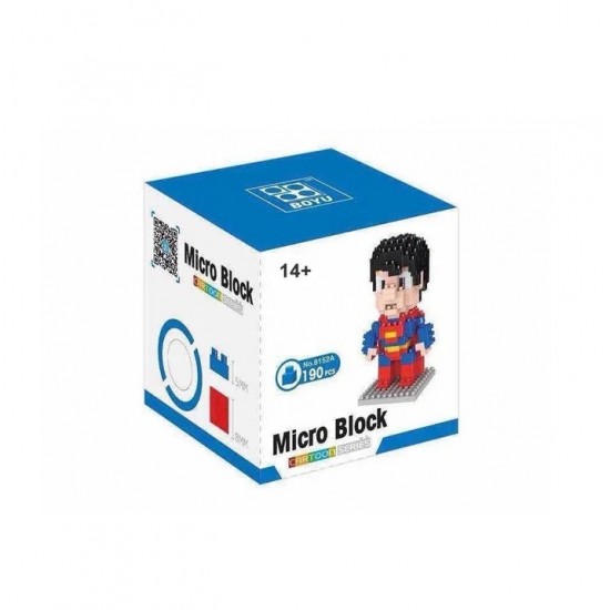 Set Micro block, 190 piese, Superman, 410CUB-1 Set Micro block, 190 piese, Superman, 410CUB-1