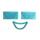 Set de 3 sabloane pentru decorare torturi, Turcoaz, 11 cm, 364COF 
