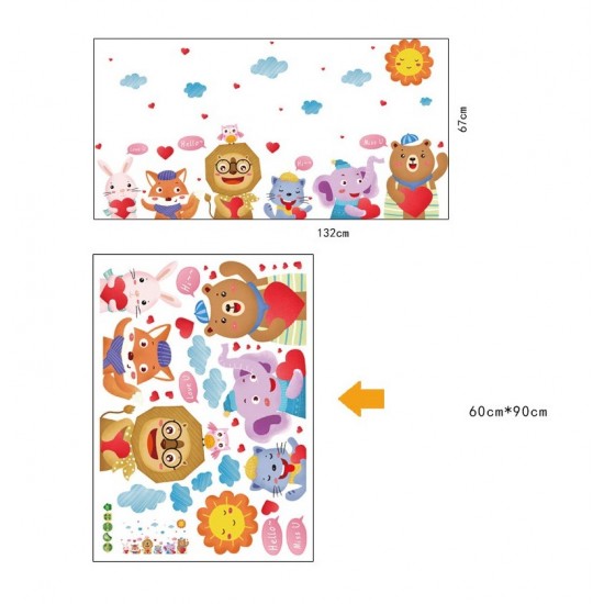 Sticker decorativ, Animale, 132 cm, 765STK