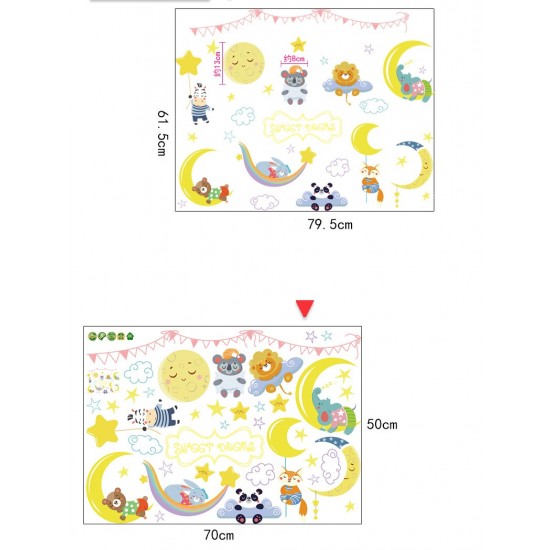 Sticker decorativ, Animalute, Sweet dreams, 79 cm, 725STK