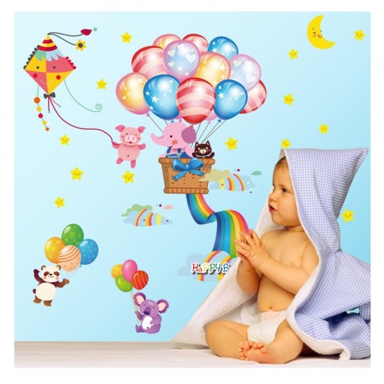 Sticker decorativ, Baloane, Happy balloon, 85 cm, 714STK