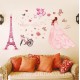 Sticker decorativ, Bonjour Paris, 130 cm, 782STK