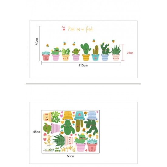 Sticker decorativ, Cactusi, 115 cm, 816STK