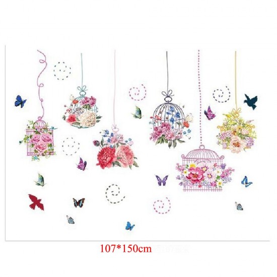 Sticker decorativ, Colivii cu flori, 150 cm, 776STK Sticker decorativ, Colivii cu flori, 150 cm, 776STK