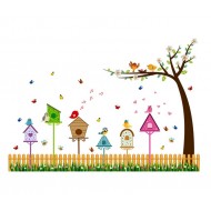 Sticker decorativ, Colivii cu pasari si fluturi, 85 cm, 752STK Sticker decorativ, Colivii cu pasari si fluturi, 85 cm, 752STK