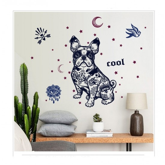 Sticker decorativ, Cool Dog, Old school, 77 cm, 726STK Sticker decorativ, Cool Dog, Old school, 77 cm, 726STK