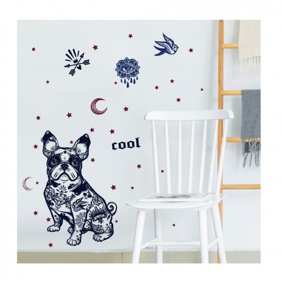 Sticker decorativ, Cool Dog, Old school, 77 cm, 726STK Sticker decorativ, Cool Dog, Old school, 77 cm, 726STK