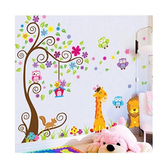 Sticker decorativ, Copacul cu animale, 180 cm, 754STK