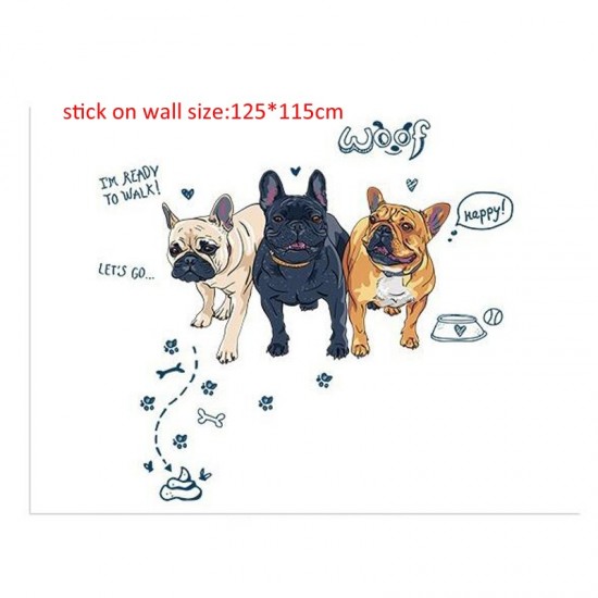 Sticker decorativ, Dog, Woof, 125 cm, 771STK