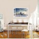 Sticker decorativ, Fereastra 3D, Avion, 85 cm, 646STK