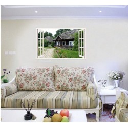 Sticker decorativ, Fereastra 3D, Casa, 85 cm, 637STK Sticker decorativ, Fereastra 3D, Casa, 85 cm, 637STK
