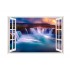 Sticker decorativ, Fereastra 3D, Cascada, 85 cm, 562STK
