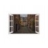 Sticker decorativ, Fereastra 3D, Centru istoric Nurnberg, 85 cm, 570STK