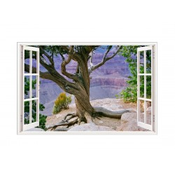Sticker decorativ, Fereastra 3D, Grand Canyon, 85 cm, 690STK