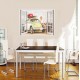 Sticker decorativ, Fereastra 3D, Masina, 85 cm, 507STK