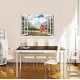Sticker decorativ, Fereastra 3D, Munte, 85 cm, 536STK