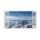 Sticker decorativ, Fereastra 3D, Munte, 85 cm, 552STK