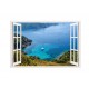 Sticker decorativ, Fereastra 3D, Ocean, 85 cm, 665STK