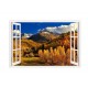 Sticker decorativ, Fereastra 3D, Peisaj de munte, 85 cm, 581STK