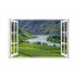 Sticker decorativ, Fereastra 3D, Rau, 85 cm, 669STK
