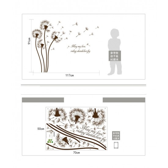 Sticker decorativ, Flori, My Love, 117 cm, 715STK