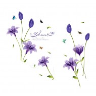 Sticker decorativ, Flori albastre, 160 cm, 744STK