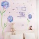 Sticker decorativ, Flori albastre cu 2 rame foto, 145 cm, 795STK Sticker decorativ, Flori albastre cu 2 rame foto, 145 cm, 795STK