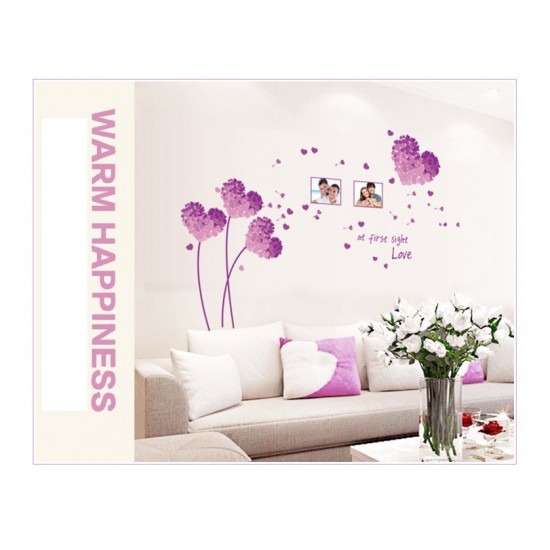 Sticker decorativ, Flori mov, 125 cm, 703STK