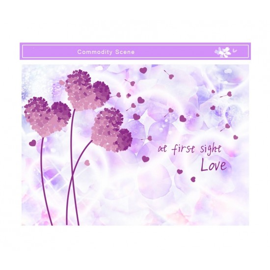 Sticker decorativ, Flori mov, 125 cm, 703STK