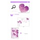 Sticker decorativ, Flori mov, 125 cm, 703STK