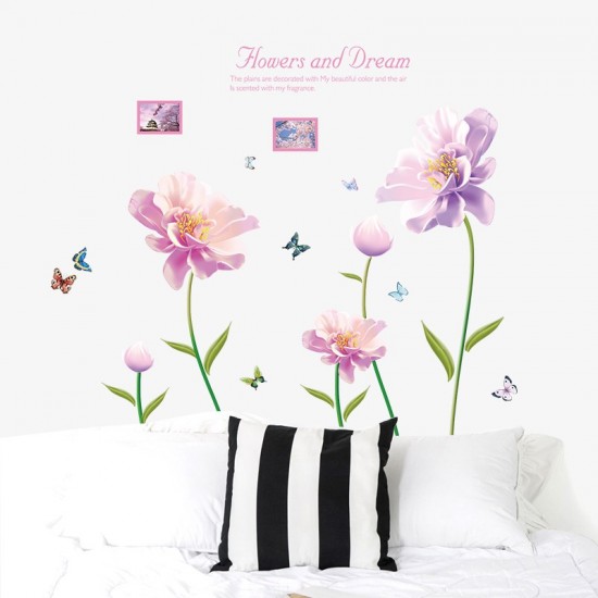 Sticker decorativ, Flori mov, 127 cm, 790STK