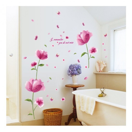 Sticker decorativ, Flori mov, 176 cm, 733STK
