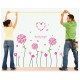 Sticker decorativ, Flori roz, 130 cm, 702STK