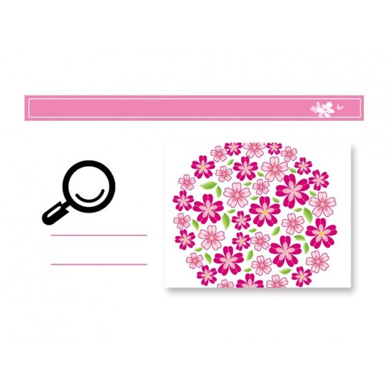 Sticker decorativ, Flori roz, 130 cm, 702STK