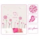 Sticker decorativ, Flori roz, 130 cm, 702STK