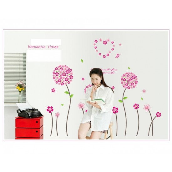 Sticker decorativ, Flori roz, 130 cm, 702STK
