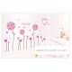 Sticker decorativ, Flori roz, 130 cm, 702STK