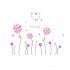 Sticker decorativ, Flori roz, 130 cm, 702STK