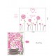 Sticker decorativ, Flori roz, 130 cm, 702STK