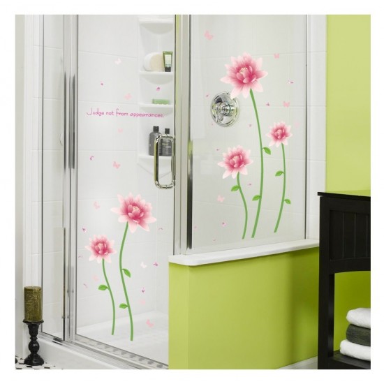 Sticker decorativ, Flori roz, 187 cm, 732STK