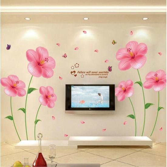 Sticker decorativ, Flori roz, 200 cm, 779STK Sticker decorativ, Flori roz, 200 cm, 779STK
