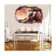 Sticker decorativ, Gaura in perete 3D, Anime, 85 cm, 1001STK