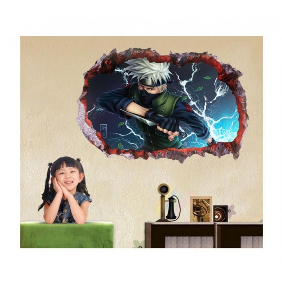 Sticker decorativ, Gaura in perete 3D, Anime, 85 cm, 1002STK-1 Sticker decorativ, Gaura in perete 3D, Anime, 85 cm, 1002STK-1