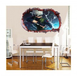 Sticker decorativ, Gaura in perete 3D, Anime, 85 cm, 1002STK-1