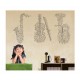 Sticker decorativ, Instrumente muzicale, 55 cm, 1146STK