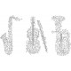 Sticker decorativ, Instrumente muzicale, 55 cm, 1146STK